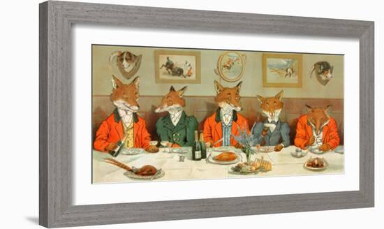 Mr. Fox's Hunt Breakfast-Unknown Unknown-Framed Art Print