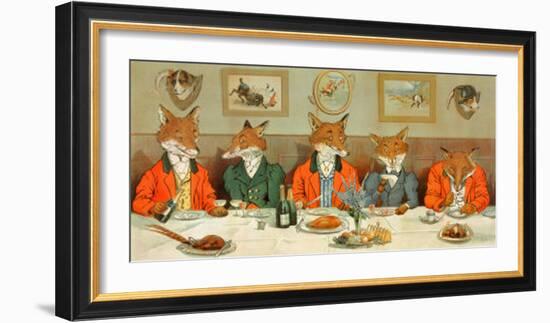 Mr. Fox's Hunt Breakfast-Unknown Unknown-Framed Art Print