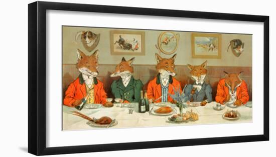Mr. Fox's Hunt Breakfast-Unknown Unknown-Framed Art Print