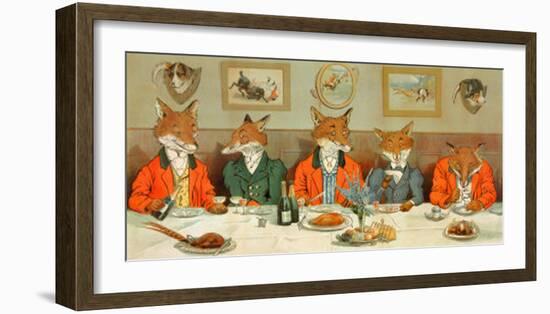 Mr. Fox's Hunt Breakfast-Unknown Unknown-Framed Art Print