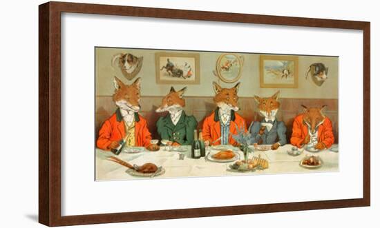 Mr. Fox's Hunt Breakfast-Unknown Unknown-Framed Art Print