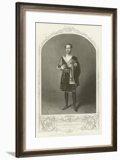 Mr G V Brooke as Hamlet, Act III, Scene II-null-Framed Giclee Print