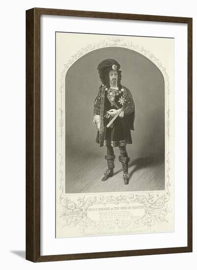 Mr G V Brooke as the Duke of Gloster, Richard the Third, Act I, Scene I-null-Framed Giclee Print