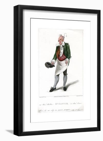 Mr Gattie as Monsieur Morbleu in Monsieur Tonson, 1822-R Cooper-Framed Giclee Print