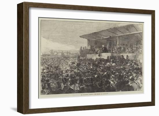 Mr Gladstone Addressing the Meeting on Blackheath-Charles Robinson-Framed Giclee Print