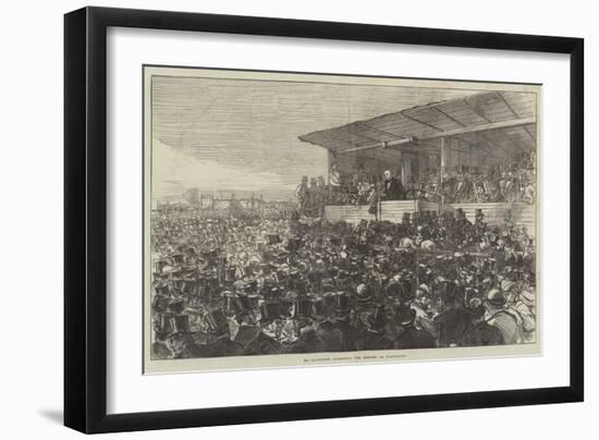 Mr Gladstone Addressing the Meeting on Blackheath-Charles Robinson-Framed Giclee Print