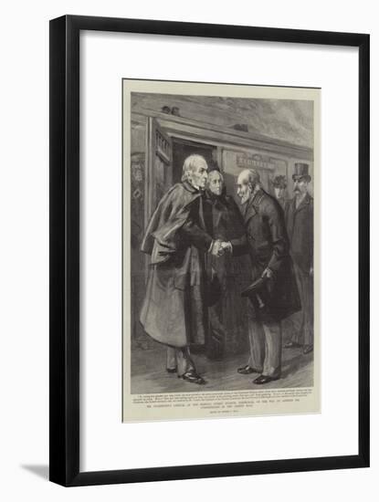 Mr Gladstone's Arrival at the Prince's Street Station-Sydney Prior Hall-Framed Giclee Print