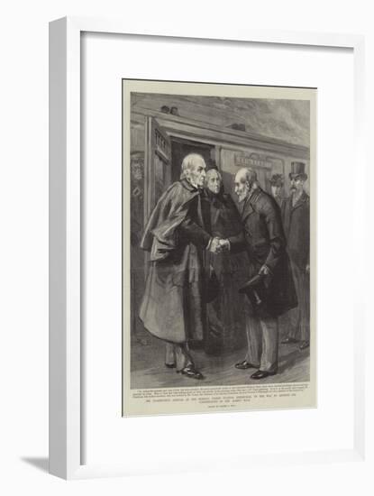 Mr Gladstone's Arrival at the Prince's Street Station-Sydney Prior Hall-Framed Giclee Print