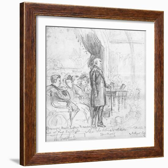 Mr Gladstone's Attitude Speaking, 1891-Charles A. Cox-Framed Giclee Print