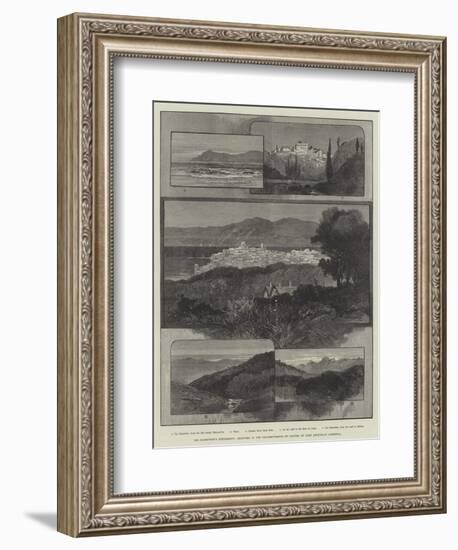 Mr Gladstone's Retirement, Sketches in the Neighbourhood of Cannes-Charles Auguste Loye-Framed Giclee Print