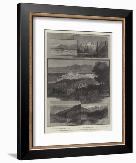 Mr Gladstone's Retirement, Sketches in the Neighbourhood of Cannes-Charles Auguste Loye-Framed Giclee Print