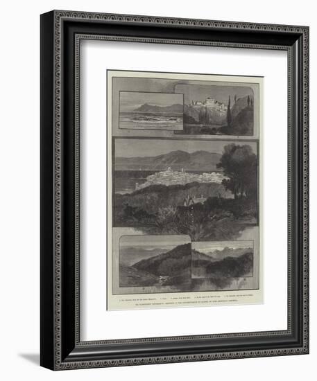 Mr Gladstone's Retirement, Sketches in the Neighbourhood of Cannes-Charles Auguste Loye-Framed Giclee Print