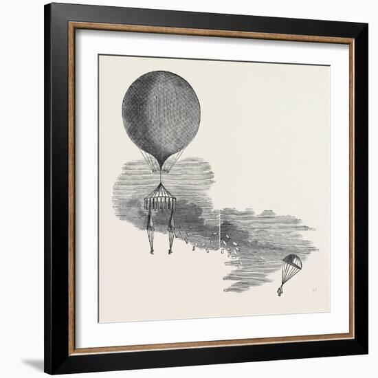 Mr. Green's Signal Balloon, Dispatches, and Parachute, for the Arctic Expedition-null-Framed Giclee Print