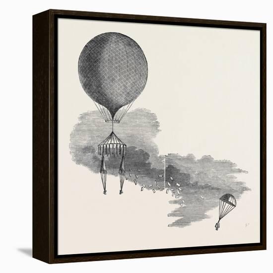 Mr. Green's Signal Balloon, Dispatches, and Parachute, for the Arctic Expedition-null-Framed Premier Image Canvas