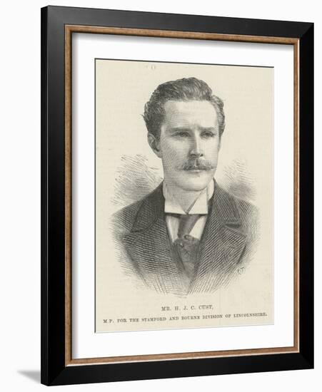 Mr H J C Cust, Mp for the Stamford and Bourne Division of Lincolnshire-null-Framed Giclee Print