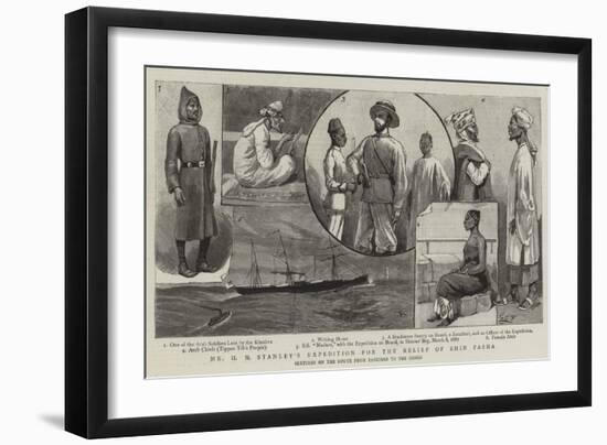 Mr H M Stanley's Expedition for the Relief of Emin Pasha-Charles Edwin Fripp-Framed Giclee Print