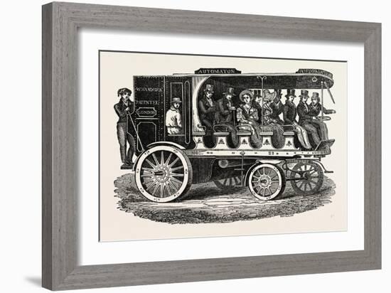 Mr. Hancock's Last New Steam Carriage, Automaton-null-Framed Giclee Print