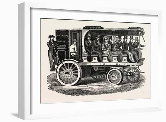 Mr. Hancock's Last New Steam Carriage, Automaton-null-Framed Giclee Print