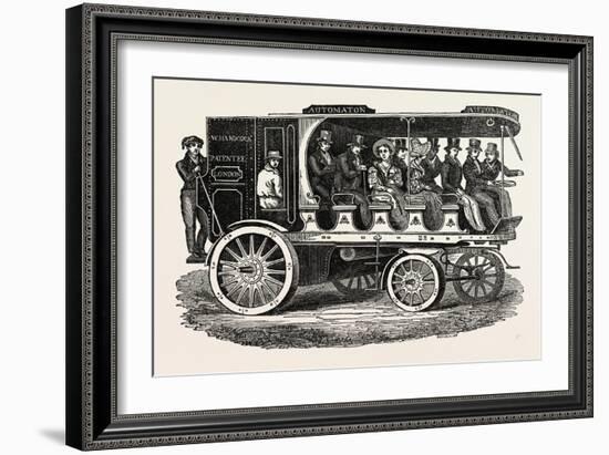 Mr. Hancock's Last New Steam Carriage, Automaton-null-Framed Giclee Print