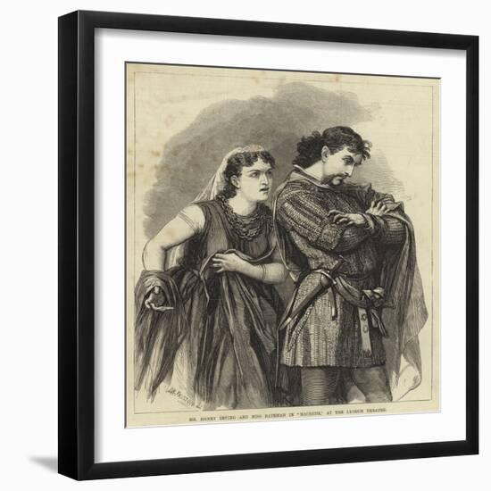 Mr Henry Irving and Miss Bateman in Macbeth at the Lyceum Theatre-null-Framed Giclee Print