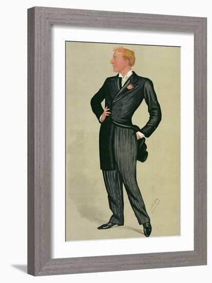 Mr Herbert Beerbohm Tree (1852-1917), a 'spy' Cartoon from Vanity Fair, 12th July 1890-Sir Leslie Ward-Framed Giclee Print