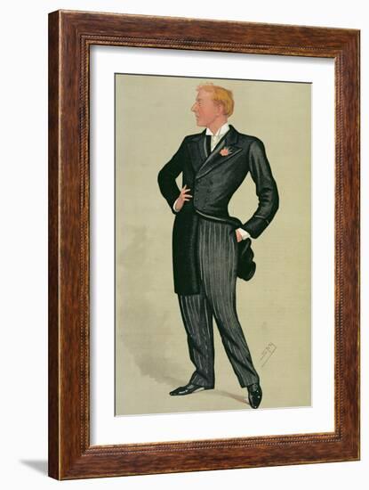 Mr Herbert Beerbohm Tree (1852-1917), a 'spy' Cartoon from Vanity Fair, 12th July 1890-Sir Leslie Ward-Framed Giclee Print