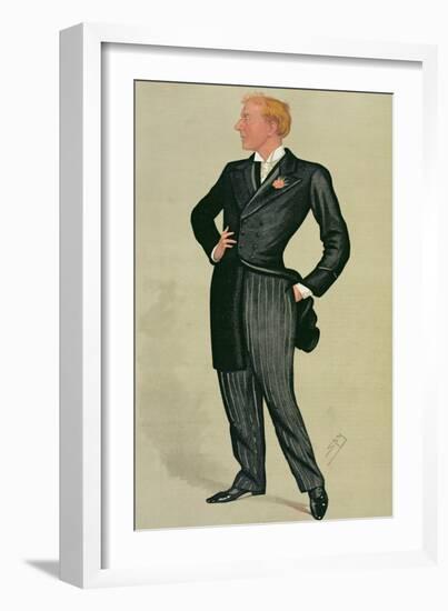 Mr Herbert Beerbohm Tree (1852-1917), a 'spy' Cartoon from Vanity Fair, 12th July 1890-Sir Leslie Ward-Framed Giclee Print