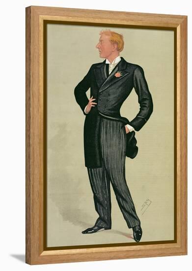 Mr Herbert Beerbohm Tree (1852-1917), a 'spy' Cartoon from Vanity Fair, 12th July 1890-Sir Leslie Ward-Framed Premier Image Canvas