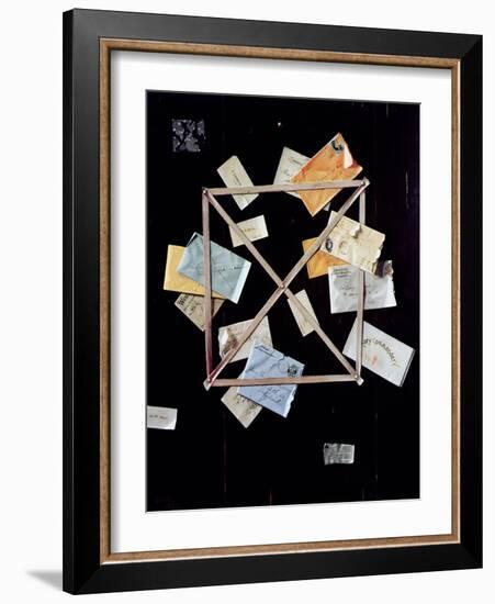 Mr Huling's Letter Rack Picture-William Michael Harnett-Framed Giclee Print