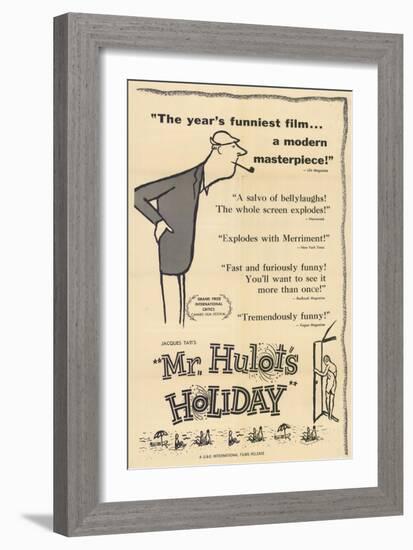 Mr. Hulot's Holiday, 1953-null-Framed Art Print