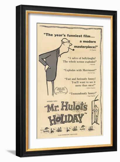 Mr. Hulot's Holiday, 1953-null-Framed Art Print