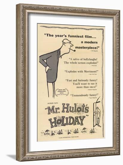 Mr. Hulot's Holiday, 1953-null-Framed Premium Giclee Print