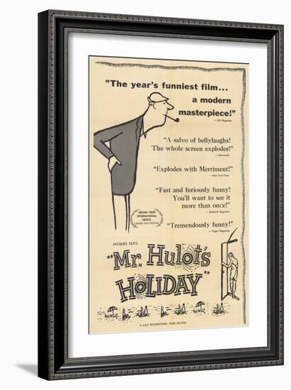 Mr. Hulot's Holiday, 1953-null-Framed Premium Giclee Print