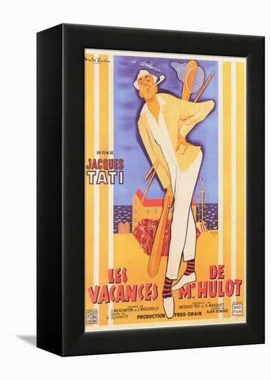 Mr. Hulot's Holiday, French Movie Poster, 1953-null-Framed Stretched Canvas