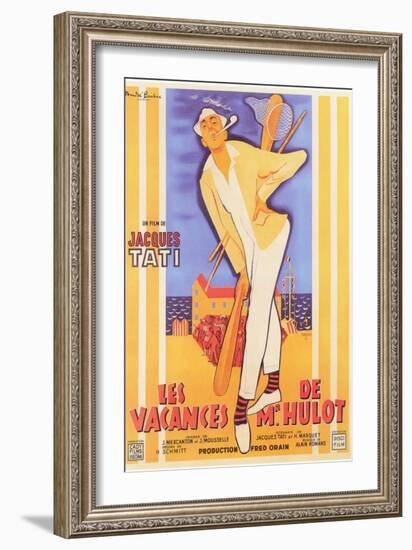 Mr. Hulot's Holiday, French Movie Poster, 1953-null-Framed Art Print