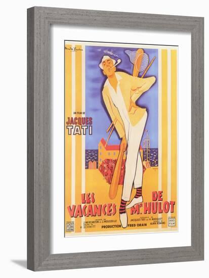 Mr. Hulot's Holiday, French Movie Poster, 1953-null-Framed Art Print