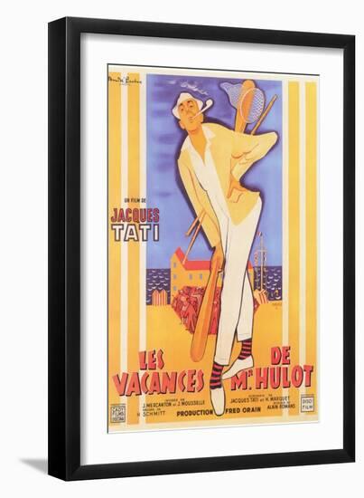 Mr. Hulot's Holiday, French Movie Poster, 1953-null-Framed Art Print