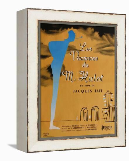 Mr. Hulot's Holiday, French Movie Poster, 1953-null-Framed Stretched Canvas