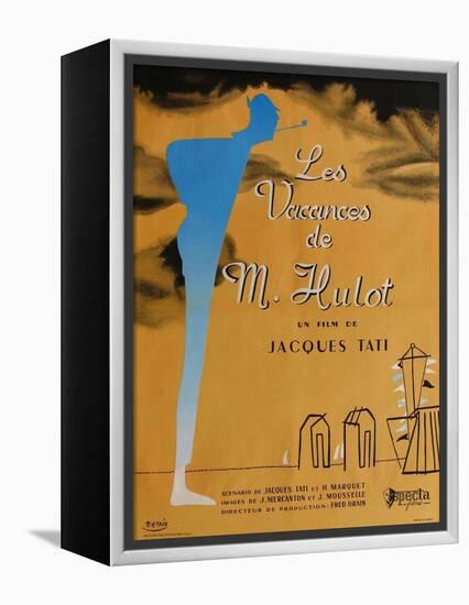 Mr. Hulot's Holiday, French Movie Poster, 1953-null-Framed Stretched Canvas