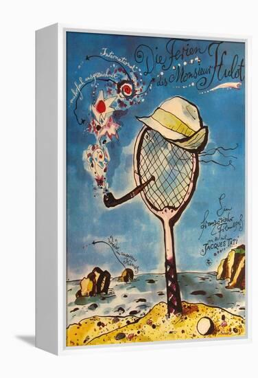 Mr. Hulot's Holiday, German Movie Poster, 1953-null-Framed Stretched Canvas