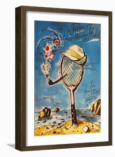 Mr. Hulot's Holiday, German Movie Poster, 1953-null-Framed Premium Giclee Print