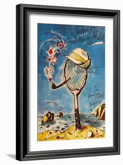 Mr. Hulot's Holiday, German Movie Poster, 1953-null-Framed Premium Giclee Print