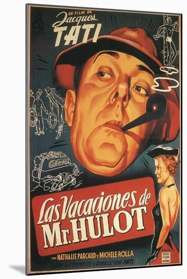 Mr. Hulot's Holiday, Spanish Movie Poster, 1953-null-Mounted Art Print