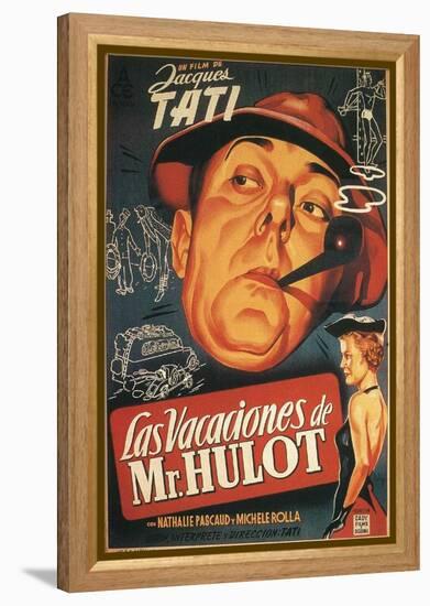 Mr. Hulot's Holiday, Spanish Movie Poster, 1953-null-Framed Stretched Canvas