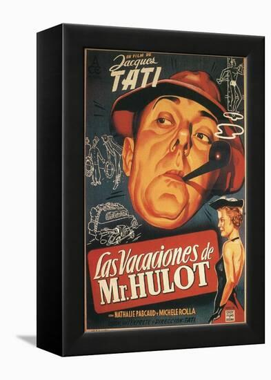 Mr. Hulot's Holiday, Spanish Movie Poster, 1953-null-Framed Stretched Canvas