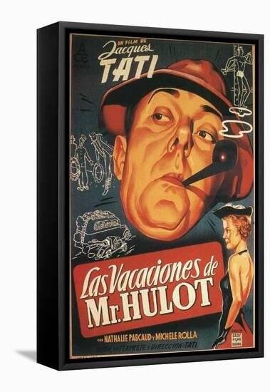 Mr. Hulot's Holiday, Spanish Movie Poster, 1953-null-Framed Stretched Canvas