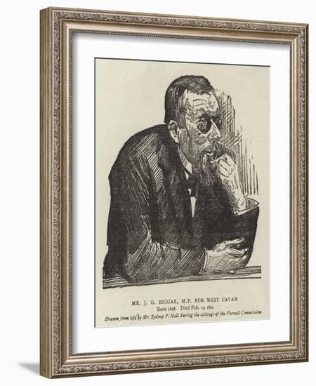 Mr J G Biggar, Mp for West Cavan-Sydney Prior Hall-Framed Giclee Print