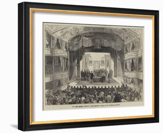 Mr John Mitchel Speaking in the Theatre at Cork on the Tipperary Election-Charles Robinson-Framed Giclee Print