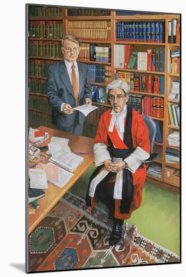 Mr Justice Moses with his Clerk John Furey, 2000-Vincent Yorke-Mounted Giclee Print