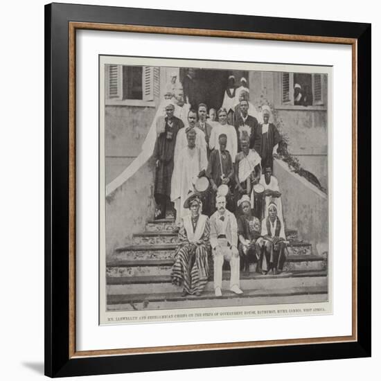 Mr Llewellyn and Senegambian Chiefs on the Steps of Government House-null-Framed Giclee Print